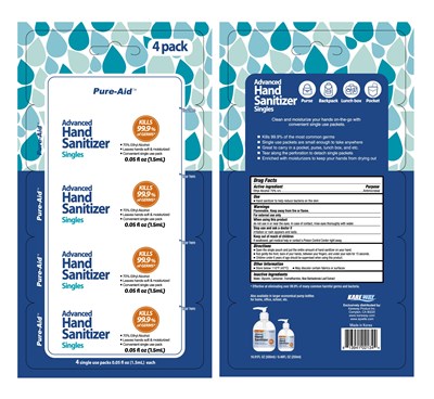 Advanced hand sanitizer singles.jpg pouch - Advanced hand sanitizer singles